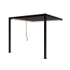 Przyścienna Pergola tarasowa aluminiowa NORDVIC Skyline LED Light 3 x 3 m Antracyt